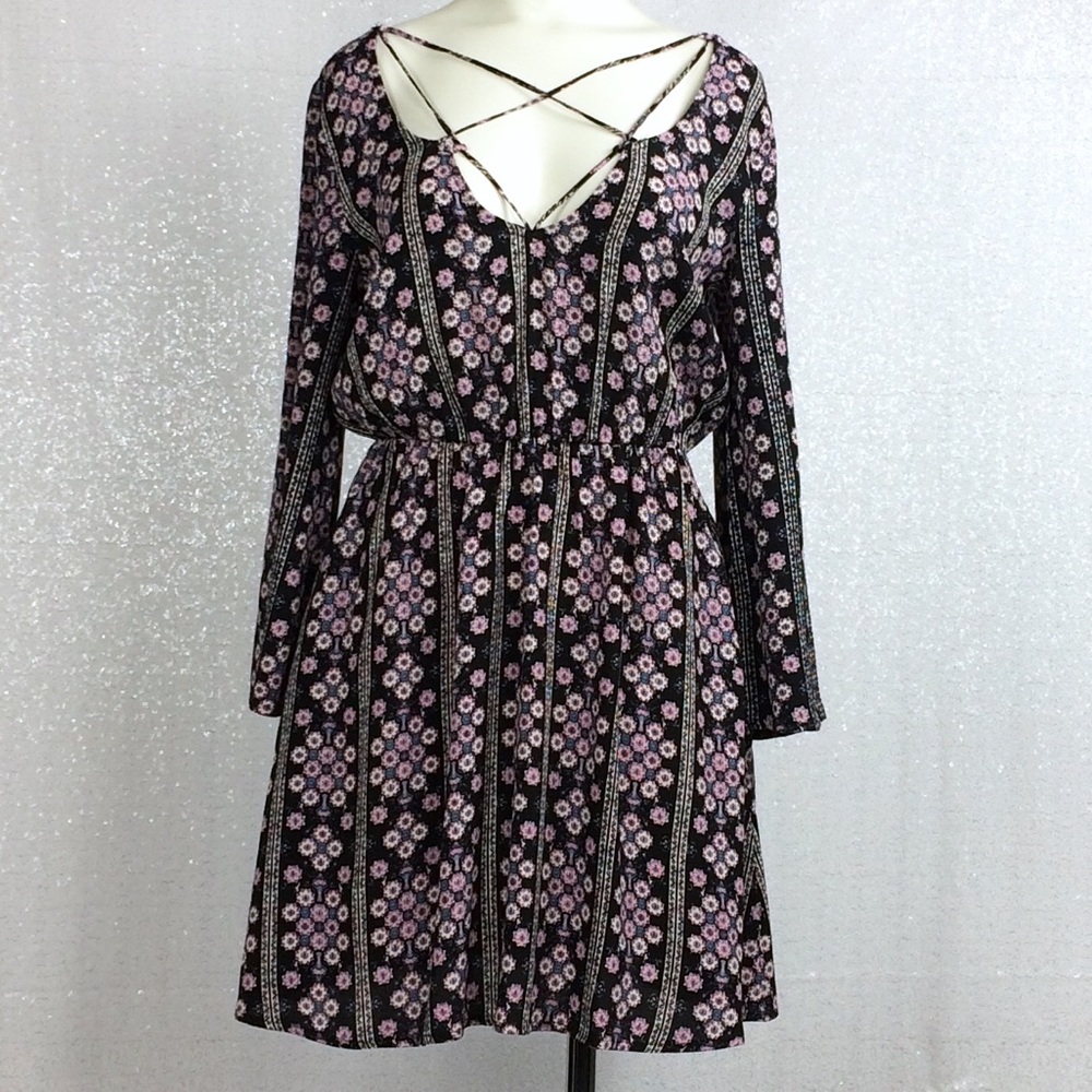 Forever 21 Floral Long Sleeve Dress sz S